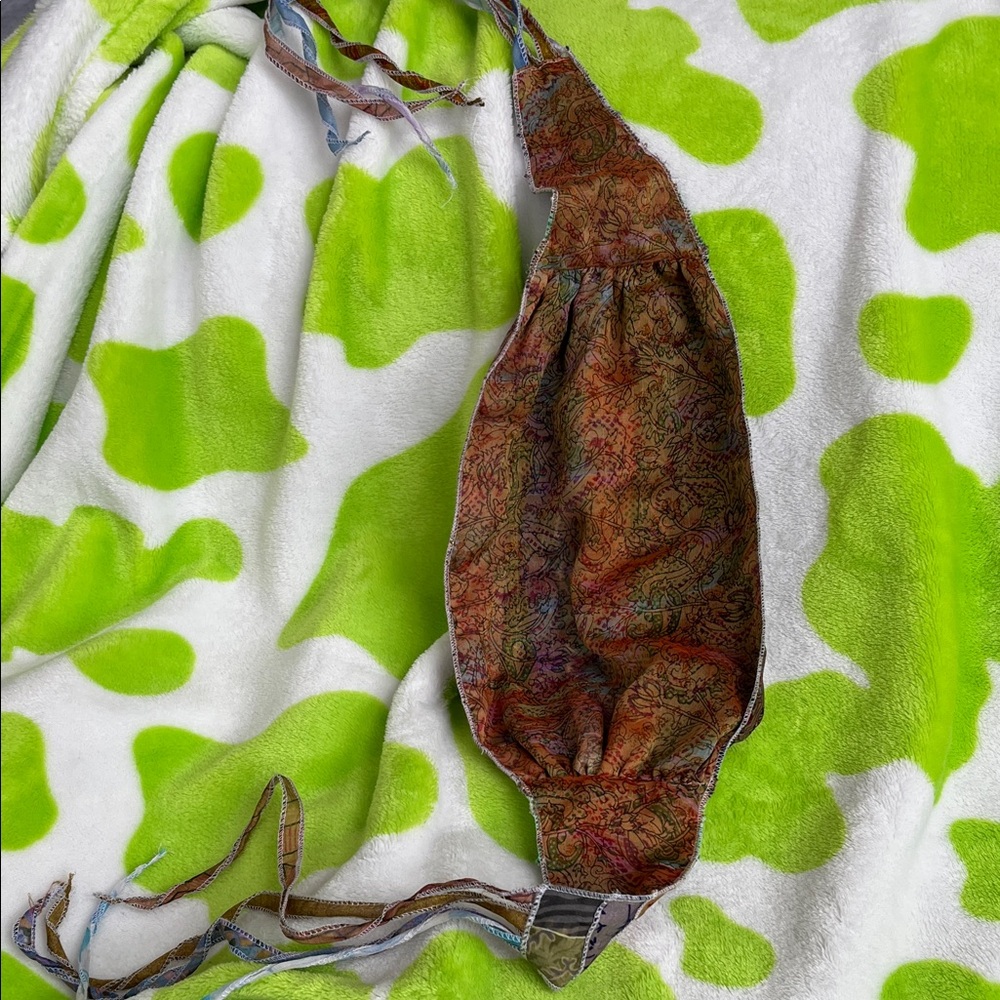 Multicolor Patchwork Headscarf - image 3